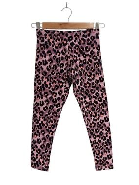 NEXT pink & black animal print leggings - size 9